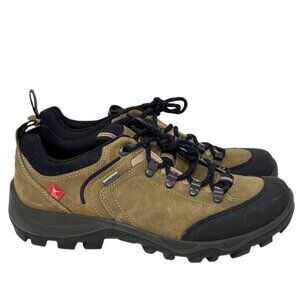 Ecco Yucatan Men's Brown Leather & Mesh Hiking Shoes Durable Outdoor Footwear